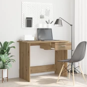 vidaXL Miza s predalom artisan hrast 100 x 50 x 76 cm Konstruiran les
