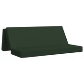 Vidaxl Zložljiv kavč postelja 180 x 67 x 45 cm Temno zelena