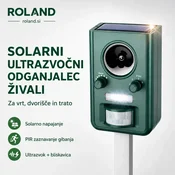 Roland Solarni ultrazvočni odganjalec živali s 5 načini delovanja