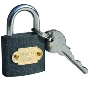 Katanac crni celicni WOLF LOCK 38 mm Modeco