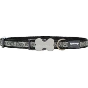 Red Dingo Najlonska ovratnica hypno black, Črna M