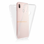 Silikonski ovitek spredaj + zadaj za Huawei P20 Lite-prozoren