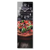 shumee Velika stenska ura iz akrilnega stekla za dnevno sobo ali kuhinjo Pizza Italiana
