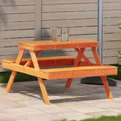 Stol za piknik voštano smedi 105 x 134 x 75 cm masivna borovina