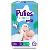 Pelene za bebe Pufies Sensitive - Newborn, velicina 1, 2-5 kg, 43 komada