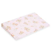 Prevleka za otroško blazino - klin New Baby BASIC 59x37cm bear pink