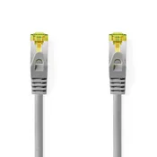 Nedis Omrežni kabel Cat 8.1 | S/FTP | RJ45 Moški | RJ45 Moški | 5,00 m | Okrogla | LSZH | Siva | Oznaka