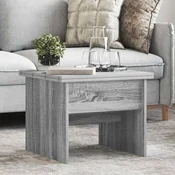 vidaXL Klubska miza Siva Sonoma 55 x 54,5 x 45 cm Inženirski les