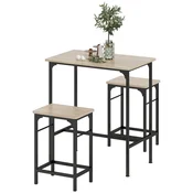 Homestar Set barske mize 80x50x87 cm naravni les
