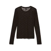 VERO MODA Majica VMLova temno rjava/črna