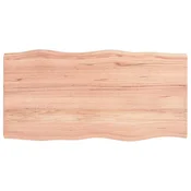 Vidaxl Mizna plošča sv. rjava 100x50x(2-6)cm obdelana trdna hrastovina