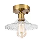 Plafonski luster TRISH 1xE27/15W/230V zlatna/prozirno staklo