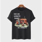 MAFIMI Muška majica Sve mi uzmite samo traktor ne dirajte, Crna