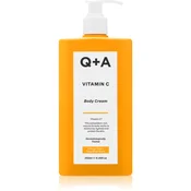 Q+A Vitamin C posvetlitvena krema za telo dišave Orange zest + Grapefruit 250 ml