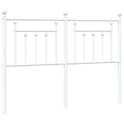 Vidaxl Kovinsko nadomestno vzglavje belo 135 cm