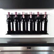 Hanah Home dekorativni metalni stalak za vino Vin Hld-3015, crni