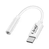 LINQ LinQ, Zvočni adapter USB C na 3,5-milimetrski priključek združljiv z glasovnimi ukazi, Bela, (5000220141)