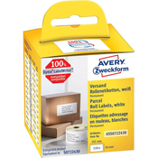 Avery-Zweckform Avery-Zweckform etikete (v roli) 89 mm x 36 mm papir, bele barve 520 kosov trajne AS0722400 etikete za naslove