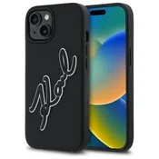 slomart Etui Karl Lagerfeld 3D Rubber Signature za iPhone 15 - črno