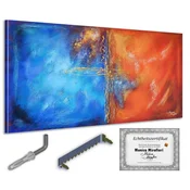 shumee Monica Mirafiori I 100 % ROČNO POSLIKANA I Slika DEJA VU 140x70cm | Ročno poslikana slika | Akrilna slika | Zelo velika akrilna slika I Moderna umetnost I Umetniške slike