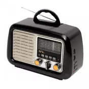 Prenosni retro radio prijemnik RRT2B 3W, FM, USB, microSD, Bluetooth, baterija 1200mAh