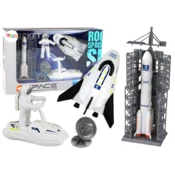 slomart Misija v vesolje: komplet z raketo, astronavtom, satelitom in skuterjem, 5 delov