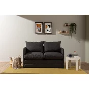 Atelier del Sofa Dvosed na razvlacenje Saga, 128 x 70 x 66 cm, Tamnosivi