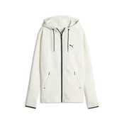 PUMA EVOSTRIPE Spacer Full-Zip Hoodie Women, Clothing, Warm White, M