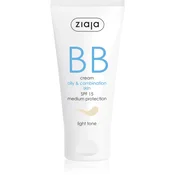 Ziaja BB krema za mastno in mešano kožo SPF 15 Light Tone (BB krema) 50 ml