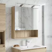 vidaXL Kopalniška ogledalna omara Sonoma hrast 60 x 14.5 x 70 cm