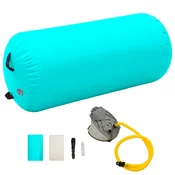 Gimnasticki valjak na napuhavanje s crpkom 120x90 cm PVC zeleni