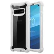 Cadorabo CADORABO Ohišje, združljiv s Samsungom v brezi sivi barvi-zaščitni pokrov 2-in-1 s silikonskim robom TPU in akrilnim steklom, (20566260)