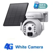 KJB Solarna vrtljiva IP kamera 4G, bela
