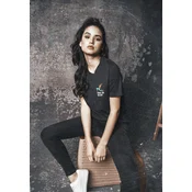 Womens T-shirt Exhale navy blue