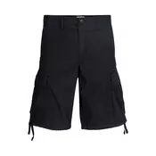 Jack & Jones Kratke hlače iz tkanine Cole Frank 12291369 Črna Regular Fit