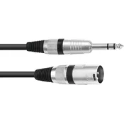 Omnitronic Omnitronic 30225197 XLR adapterski kabel [1x XLR vtič 3-polni - 1x klinken vtič 6.3 mm (stereo)] 5.00 m črna, (20429792)