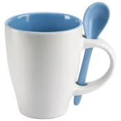 ŠALICA 250ML SA ŽLIČICOM MIDOCEANBRANDS MO734404 bela/PLAVA