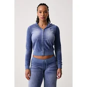 Juicy Couture jopica s kapuco ženska z bombažem WASHED ROBYN