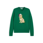 TOMMY HILFIGER Pulover kremna / karamel / zelena / rdeča