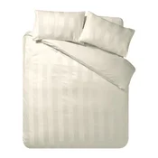 Kremno bela enojna satenasta posteljnina 135x200 cm So Soft Satin Stripe – Catherine Lansfield