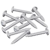 Vidaxl Leseni vijaki 12 szt. srebrna M4 x 25 mm Jeklo