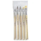Pelikan čopič, set okroglih in ploščatih čopičev, 5/1