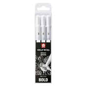 SAKURA Set gel olovaka Bright white, 3 komada, Beli