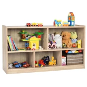 COSTWAY Otroška knjižna omara z razdelki in organizatorjem 111,5 x 30 x 60 cm, (5000007215)