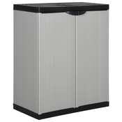 Vrtni ormaric za pohranu s 1 policom sivo-crni 68 x 40 x 85 cm