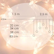 Springos CL4139 ZAVESA ZVEZDE 70 LED