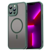 Hibridni ovitek HaloFrost II MagSafe za iPhone 13 Pro - green