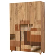 Casa Padrino luxury bedroom cabinet natural/brown 120 x 48 x H. 189 cm - Solid wood wardrobe with 3 doors - Bedroom furniture - Hotel furniture - Luxury furniture