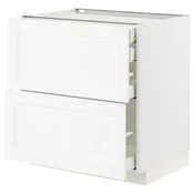 METOD / MAXIMERA Pod.orm.2front/2dnj/1srd/1vis.fiok, bela Enköping/bela im. drveta, 80x60 cm