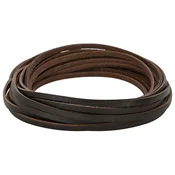 Vidaxl Usnjeni trak Temno rjava 1000 x 0,3 cm Usnje